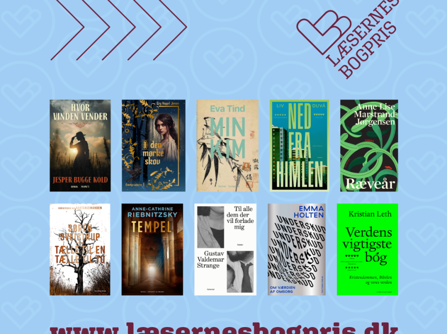 10 bøger nomineret til Læsernes Bogpris